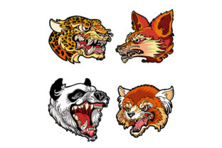 Charming Animals-Head-Design for Holiday Embroidery