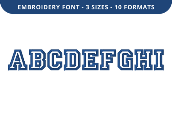 College Outline Font a to I: A Versatile Embroidery Choice