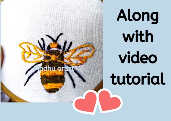 Honey Bee Embroidery for Seasonal Gifts