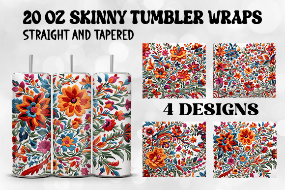 Review: 3D Mexican Embroidery Tumbler Wrap
