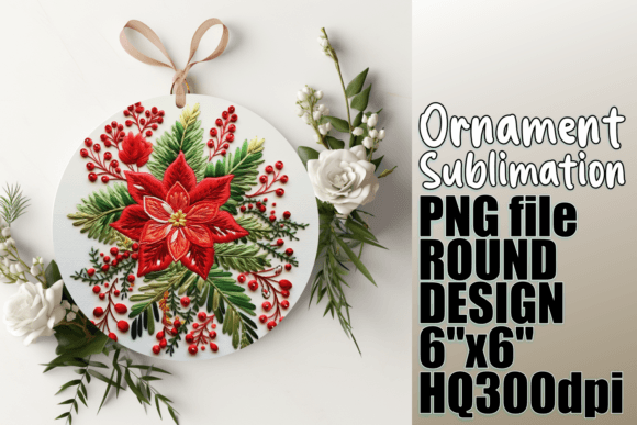 Seasonal 3D Circle Embroidery: A Festive Addition